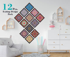 Pack of 12 Tile Stickers for Home Decor