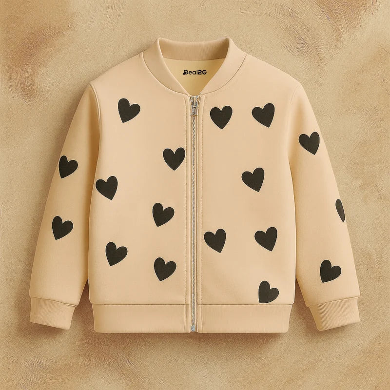 Kindred Hearts – Soft Zip-Up Jacket for Girls
