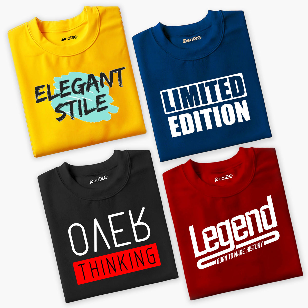 Pack of 4 Keep Legend Over Edition Printed Summer T-Shirts For Tween Kids