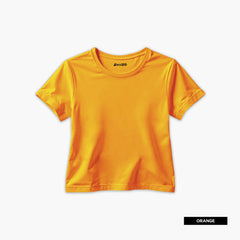 Bundle of 5 Round Neck Plain Colorul T-Shirts For Girls