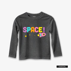 Pack of 6 Space Dino Want Cool Boy Printed Long Sleeve T-shirts For Young Kids