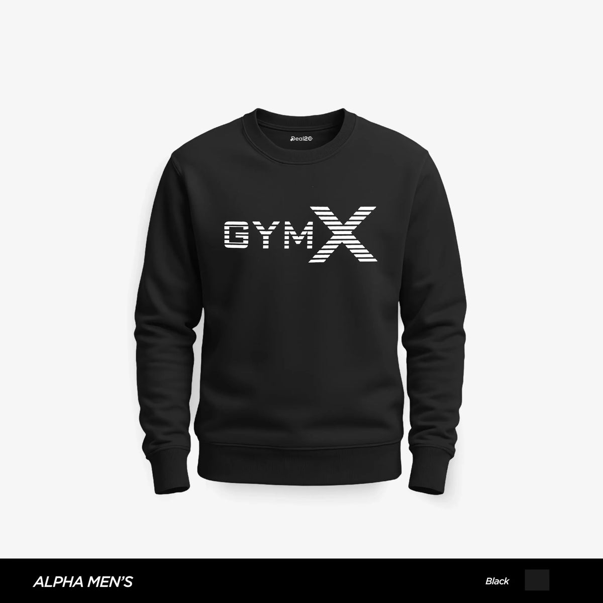 GYM X Zone Printed Black Sweatshirt for Men