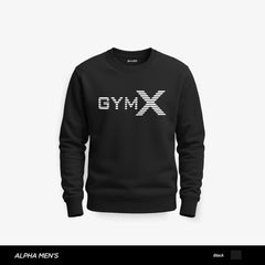 GYM X Zone Printed Black Sweatshirt for Men