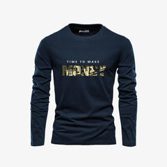 Pack of 4 Time for Awesome Surfing Mens Printed Long Sleeves T-Shirts