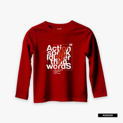 Pack of 3 Action Speak Perfect Printed Long Sleeve T-shirts For Tween Kids