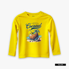 Pack of 3 Crus Coconut Rider Printed Long Sleeve T-Shirts For Tween Kids