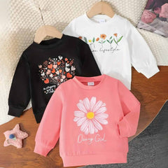 Pack of 3 Lightning Lifestyle Printed Sweatshirts for Girls