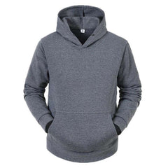 Men Plain Pullover Hoodie