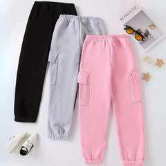 Bundle of 3 Cargo Style Sweatpants For Girls