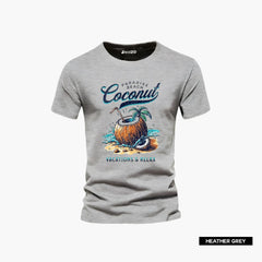 Pack of 6 King Santa Boston Beach Coconut Style Mens Printed T-Shirts