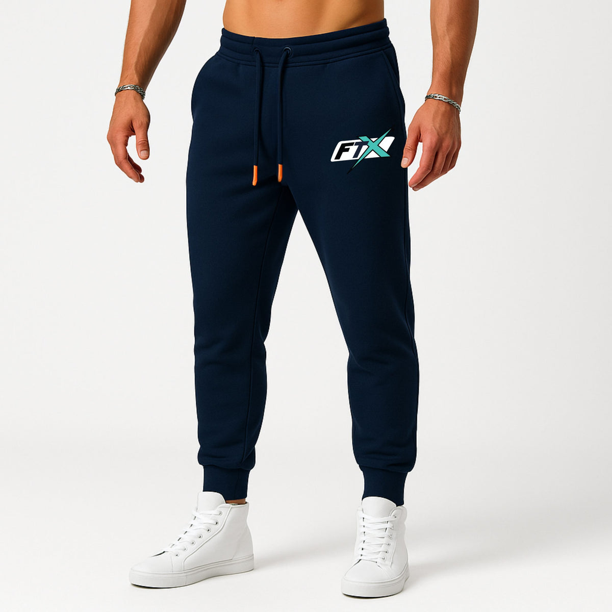 FTX Printed Navy Blue Sweatpant for Men