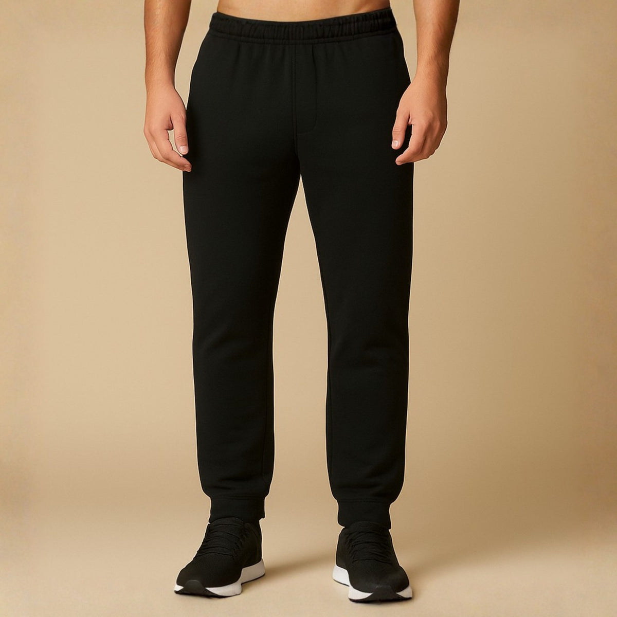 Cuffed Comfort Black Sweatpant for Men