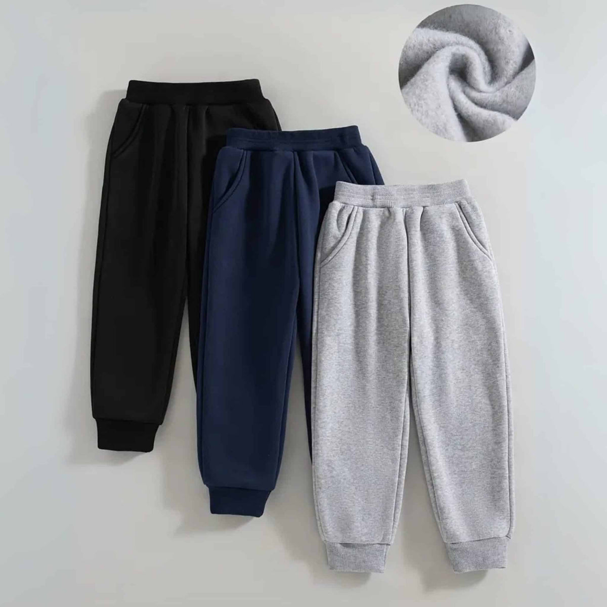 Bundle of 3 Long Casual Sweatpants for Kids