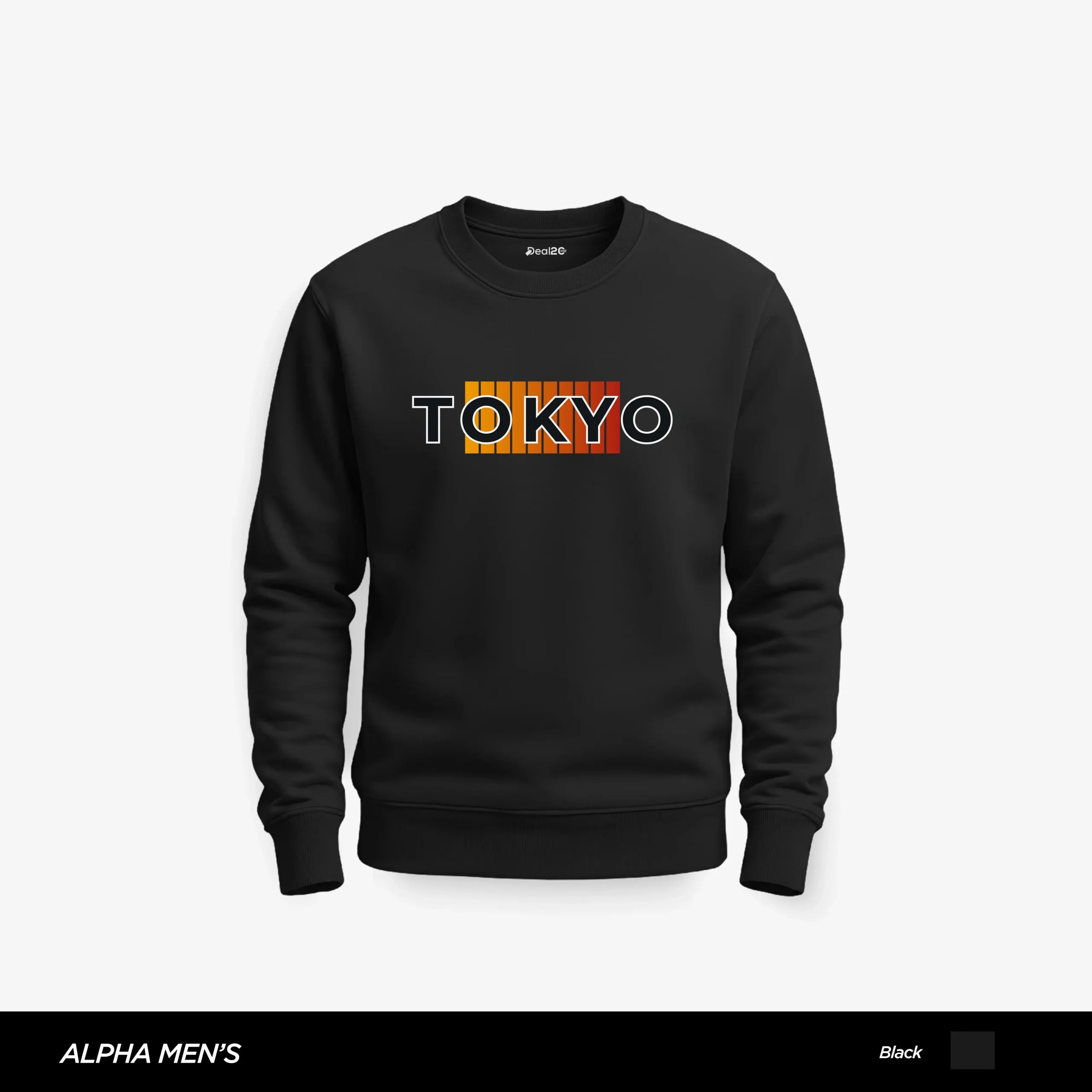 Neo Tokyo Printed Black Sweatshirt for Men