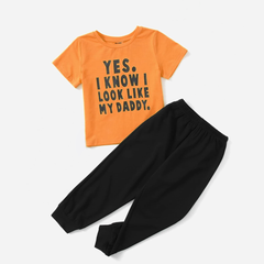 yes Look Like My Daddy Kids Summer Trouser Suit
