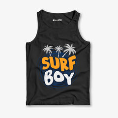 Pack of 4 Wake Up Chill Surf Boy Kids Printed Tank Tops