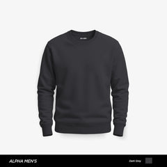 Flint Plain Dark Grey Sweatshirt for Men