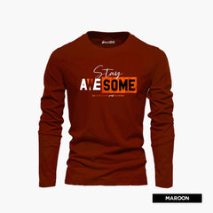 Pack of 4 Stop Black Awesome Legend Mens Printed Long Sleeves T-Shirts