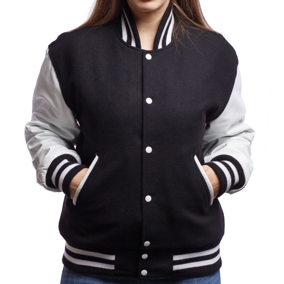 Black Varsity Jacket for Women
