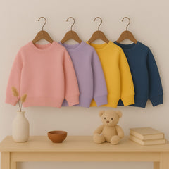 Bundle of 4 Basic Plain Sweatshirts for Girls