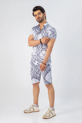 Stand Out in Style with This Sleek Geometric White Beach Set