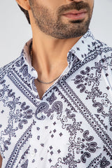 Stand Out in Style with This Sleek Geometric White Beach Set