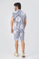 Stand Out in Style with This Sleek Geometric White Beach Set