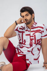 Keep It Cool and Casual in This Letter Print Co-ord for Men