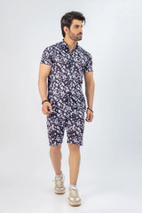 Fresh and Fun Petal Dot Summer Short Suit For Men