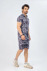 Fresh and Fun Petal Dot Summer Short Suit For Men
