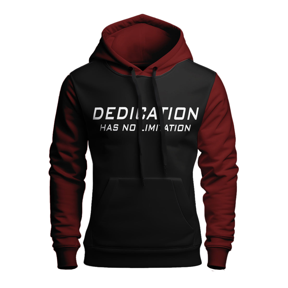 Contrast Sleeves Printed Pullover Hoodies For Men