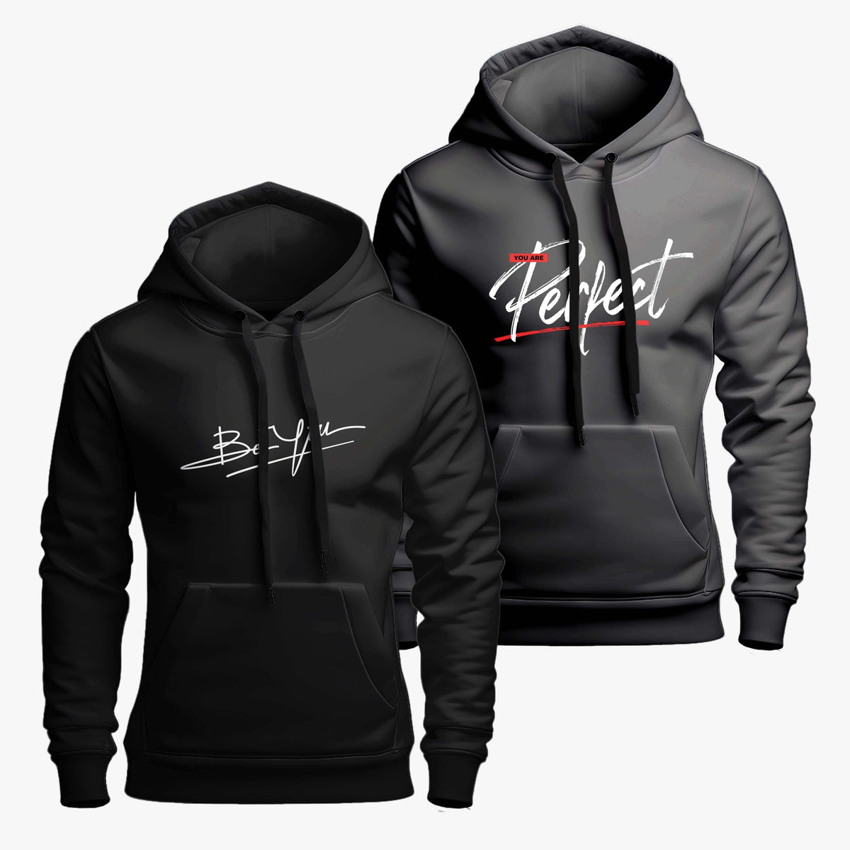 Pack of 2 Be Perfect Printed Hoodie For Men