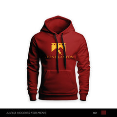 Stone Canyon Printed Red Hoodie For Men