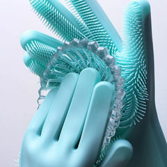 Magic Silicone Dish Washing Gloves For House Holds