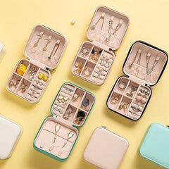 Mini PU Leather Travel Jewellery Box Organizer