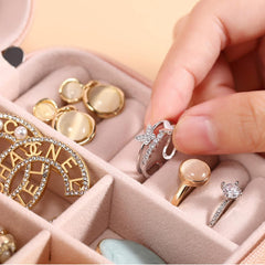 Mini PU Leather Travel Jewellery Box Organizer