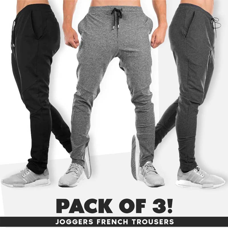Pack of 3 Joggers French Terry Trousers