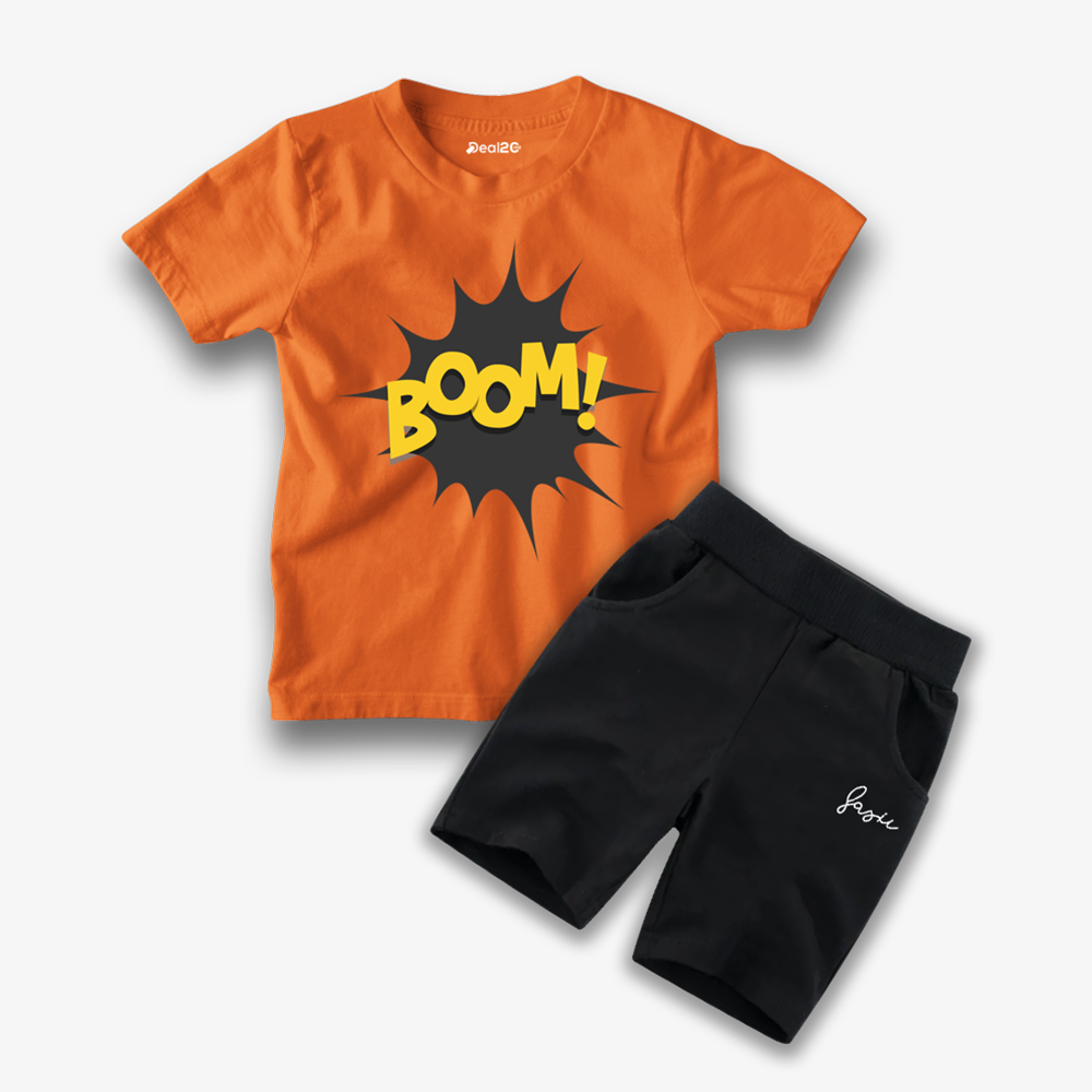 Kids Boom Printed Summer Short Suit