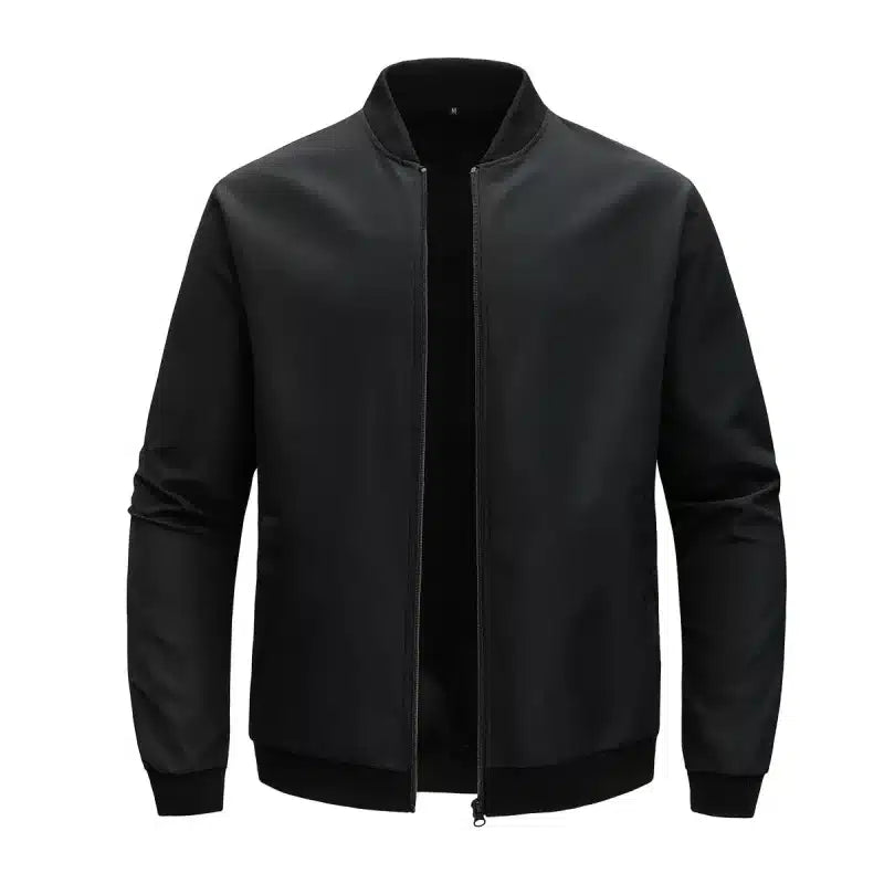 Bomber Style Solid Color Winter Jacket For Men