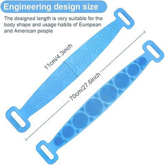 Silicone Bath Belt Body Wash Scrubber Double Sided Soft Scrubber For Body Cleaning
