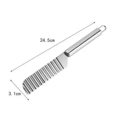 Stainless Steel Crinkle Wave Knife Potato Slicer Vegetable Cutter Kitchen Tool