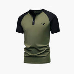 Bundle of 3 Summer New Casual Mens Henley Short Sleeve T-Shirts