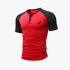 Bundle of 3 Summer New Casual Mens Henley Short Sleeve T-Shirts