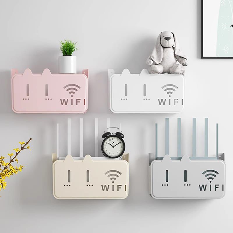 Wall-Mounted Wi-Fi Router Box – Stylish Plastic Organizer