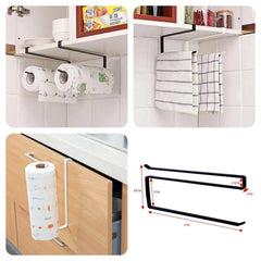Under-Cabinet Hanging Rack – Space-Saving Holder for Towels & Rolls