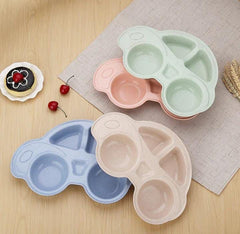 Car-Shaped Compartment Plate – Fun & Colorful Mealtime for Kids