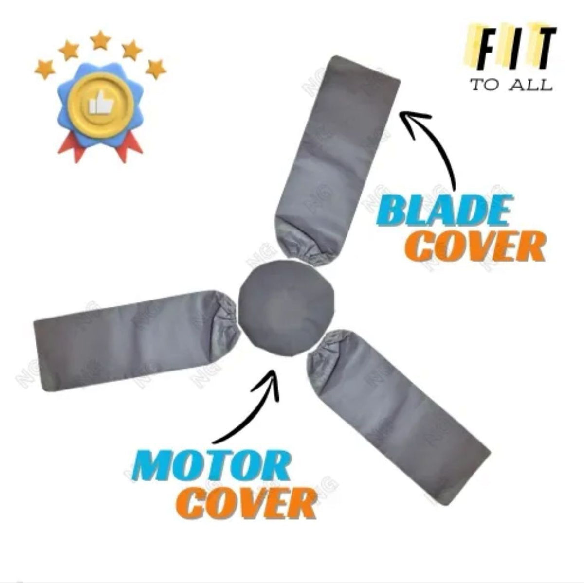 Ceiling Fan Blades & Motor Dust Proof Covers – 4-Piece Set