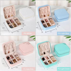 Mini PU Leather Travel Jewellery Box Organizer
