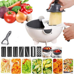Multifunctional Vegetable Cutter with Drain Basket