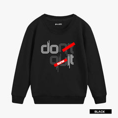 Pack of 3 Quit Over Rules Printed Sweatshirt For Tween Kids